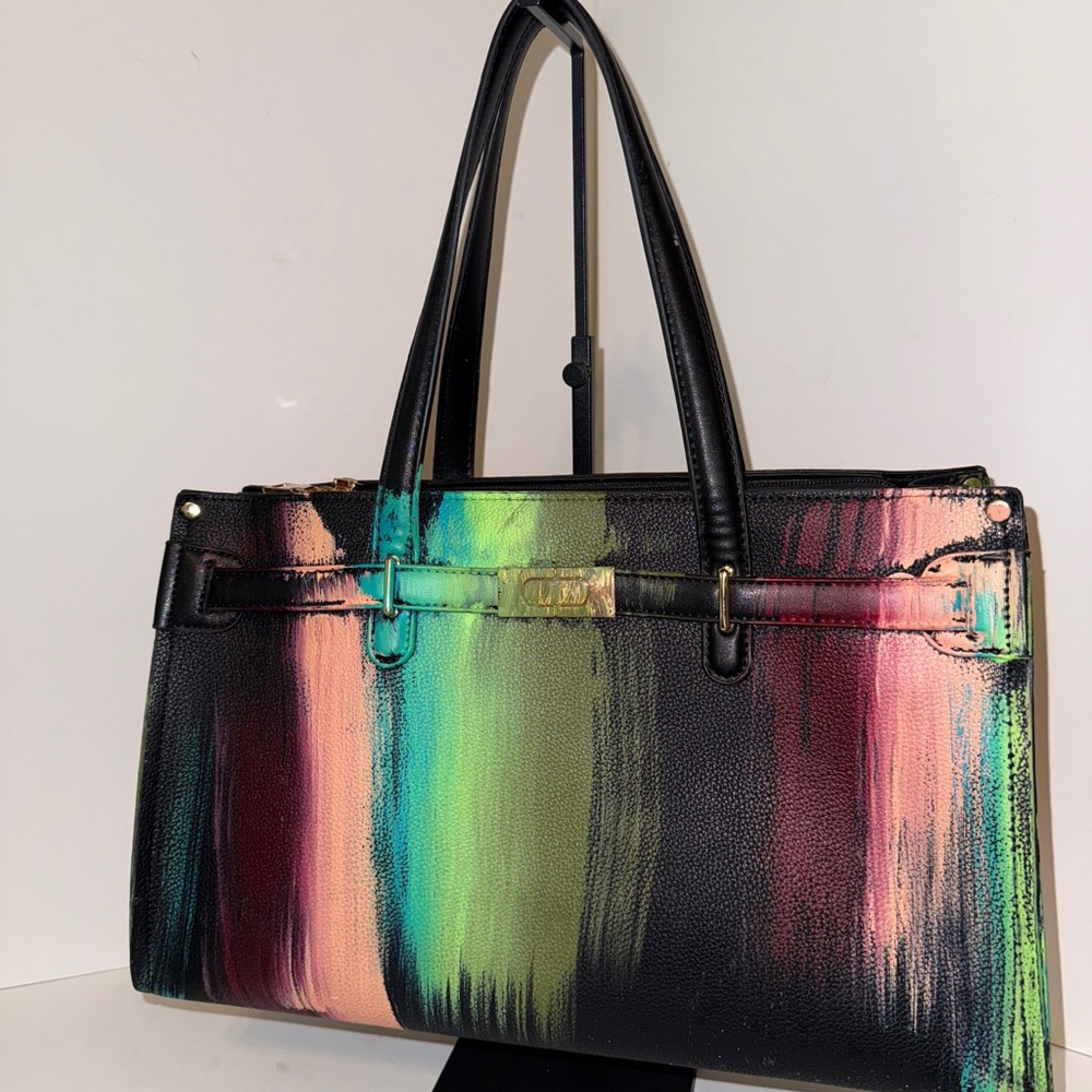 Hand-painted multicolor streak Women's Bag